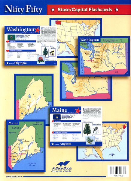 Nifty Fifty State Capital Flashcards old Exodus Books