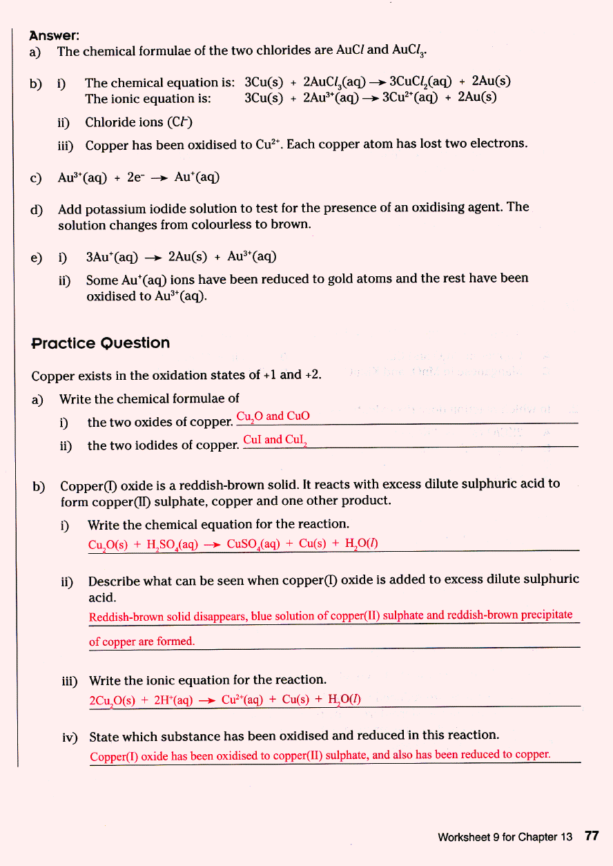 Chemistry Matters - Workbook Teacher's Edition (old) - Exodus Books