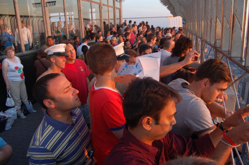 Crowds Gather