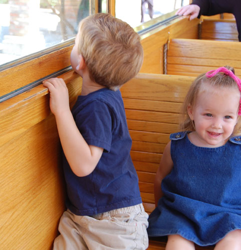 On the trolley