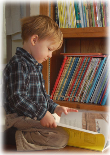 Joshua with books