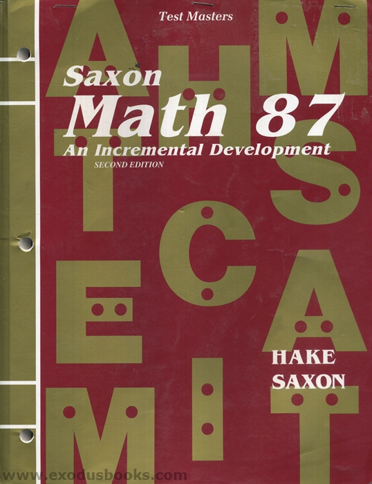 saxon math 87 solutions manual