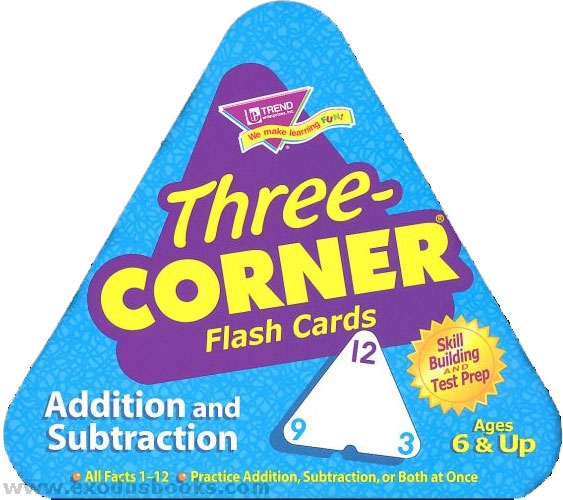 Three-Corner Flash Cards: Addition and Subtraction - Exodus Books