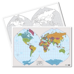 World Mark-It Map (double-sided laminated)