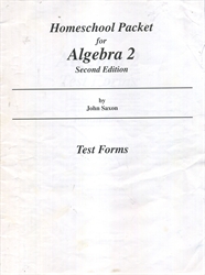 Saxon Algebra 2 - Test Forms (old)