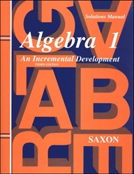 Saxon Algebra 1 - Solutions Manual