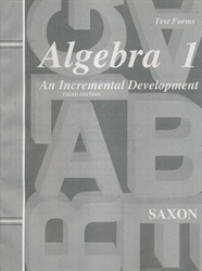 Saxon Algebra 1 - Test Forms