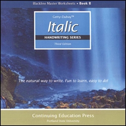 Italic Handwriting B - Blackline Masters CD-ROM