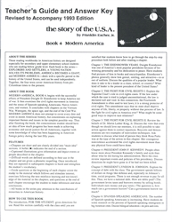 Story of the U.S.A. Book 4 - Teacher's Guide & Answer Key