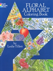 Floral Alphabet - Coloring Book