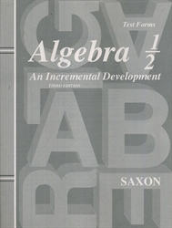 Saxon Algebra 1/2 - Tests (old)