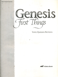 Genesis: First Things - Tests/Quizzes/Reviews (old)