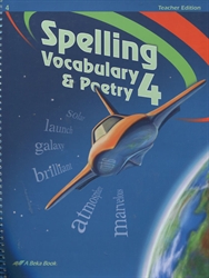 Spelling, Vocabulary, Poetry 4 - Teacher Edition/Poetry CD (old)