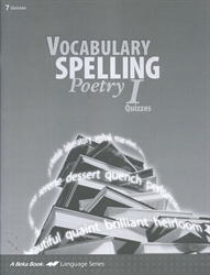 Vocabulary, Spelling, Poetry I - Quiz Book (old)
