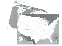 World Markable Map (laminated, black & white)