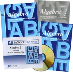 Saxon Algebra 1/2 - Home School Bundle with Teacher CD