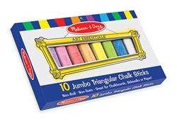Chalk (Jumbo Triangular, Multi-colored 10 sticks)