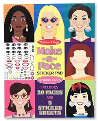 Make-A-Face Fashions Sticker Pad