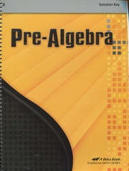 Pre-Algebra - Solution Key for selected problems (old)