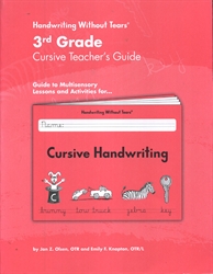 Handwriting Without Tears 3rd Grade Cursive - Teacher's Guide (old)