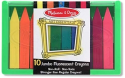 Triangular Crayon Set (Jumbo Fluorescent, 10pc)