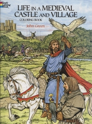 Life in a Medieval Castle and Village - Coloring Book