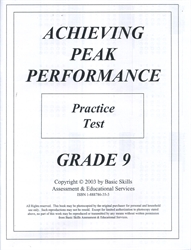 Achieving Peak Performance Grade 9 - Practice Test