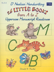 26 Little Books from a to z Uppercase Manuscript Readiness
