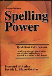 Spelling Power Quick Start Video Seminar - DVD