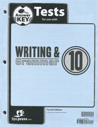 Writing & Grammar 10 - Tests Answer Key (old)