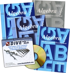 Saxon Algebra 1/2 - Home School Bundle with DIVE CD