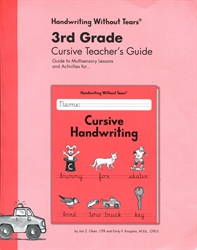 Handwriting without Tears 3rd Grade Cursive - Teacher's Guide (old)