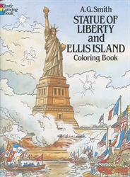 Statue of Liberty and Ellis Island - Coloring Book