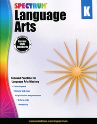 Spectrum Language Arts Grade K