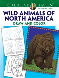 Creative Haven Wild Animals of North America to Draw and Color