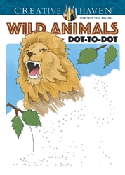 Creative Haven Wild Animals - Dot-to-Dot and Coloring Book