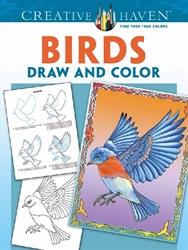 Creative Haven Birds - Draw and Color