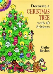Decorate a Christmas Tree with 40 Stickers - Activity Book