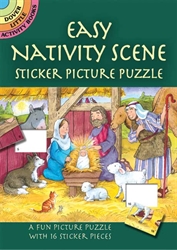 Easy Nativity Scene Sticker Picture Puzzle - Activity Book