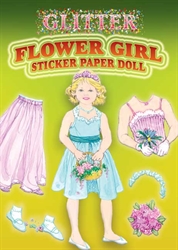 Glitter Flower Girl Sticker Paper Doll - Activity Book