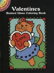Valentines Stained Glass Coloring  - Activity Book