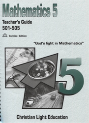 Christian Light Math - 501-505 Teacher's Guide (with answers)