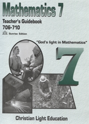 Christian Light Math - 706-710 Teacher's Guide (with answers)