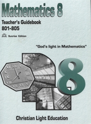 Christian Light Math - 801-805 Teacher's Guide (with answers)