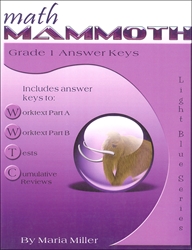 Math Mammoth 1 - Answer Keys (b&w) (old)