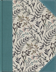 NKJV Journaling Bible - Blue Floral Cloth