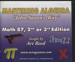 Mastering Algebra John Saxon's Way: Math 87, 2nd or 3rd Edition DVDs