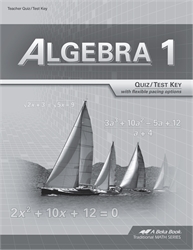 Algebra 1 - Test/Quiz Key (with solutions)