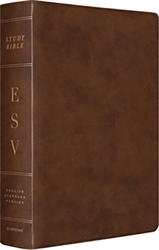 ESV Study Bible Large Print - Brown Leather