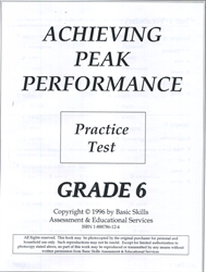 Achieving Peak Performance Grade 6 - Practice Test